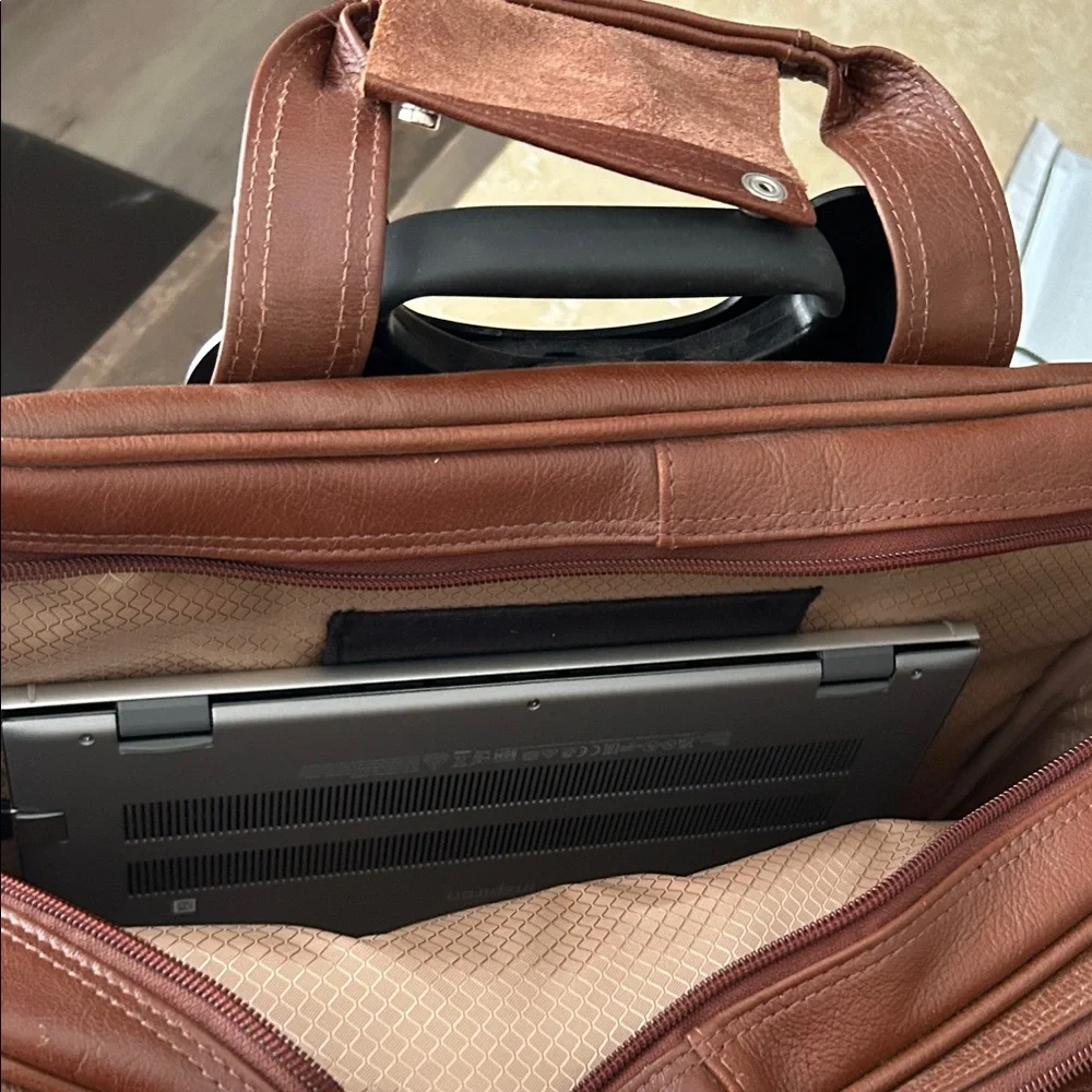 Sophisticated Tan Leather Briefcase for Men